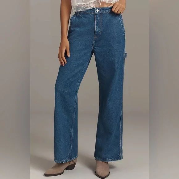 Reformation Diego Mid Rise Baggy Utility Carpenters Jeans Size 29 Revolve Anthro - Picture 1 of 16